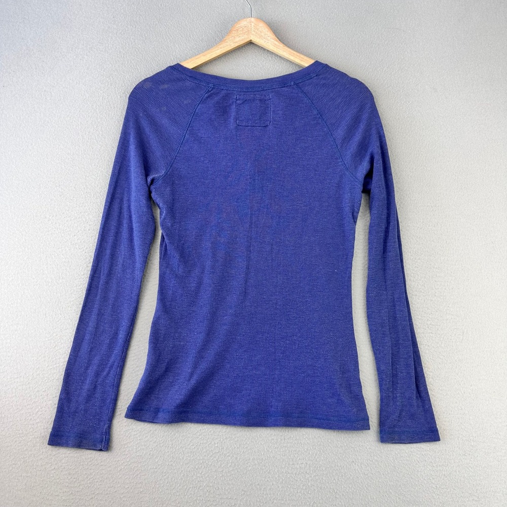 Vintage L.E.I. Babydoll Top Women XL Purple Y2K Ribbed Heart Graphic V-Neck - Picture 2 of 9